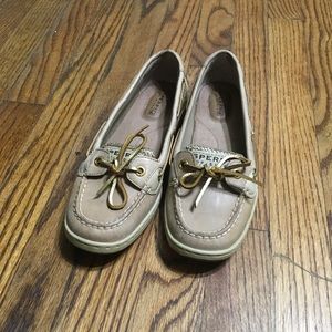 Sperry top sider leather loafers glitter size 7.5